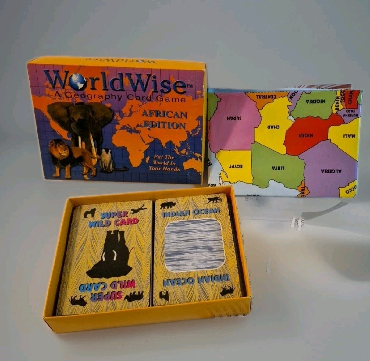 WorldWise Geography Card Game – African Edition -2-8 players-Ages 9+ Complete