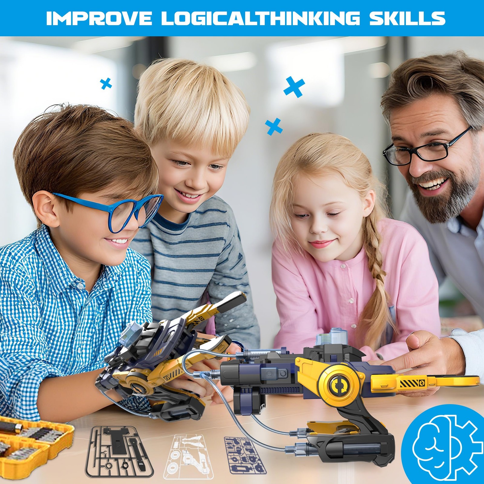 Smilesskiddo Smiesskiddo Robotic Mechanical Hand Stem Toy For Kids 8 9 10 11 12