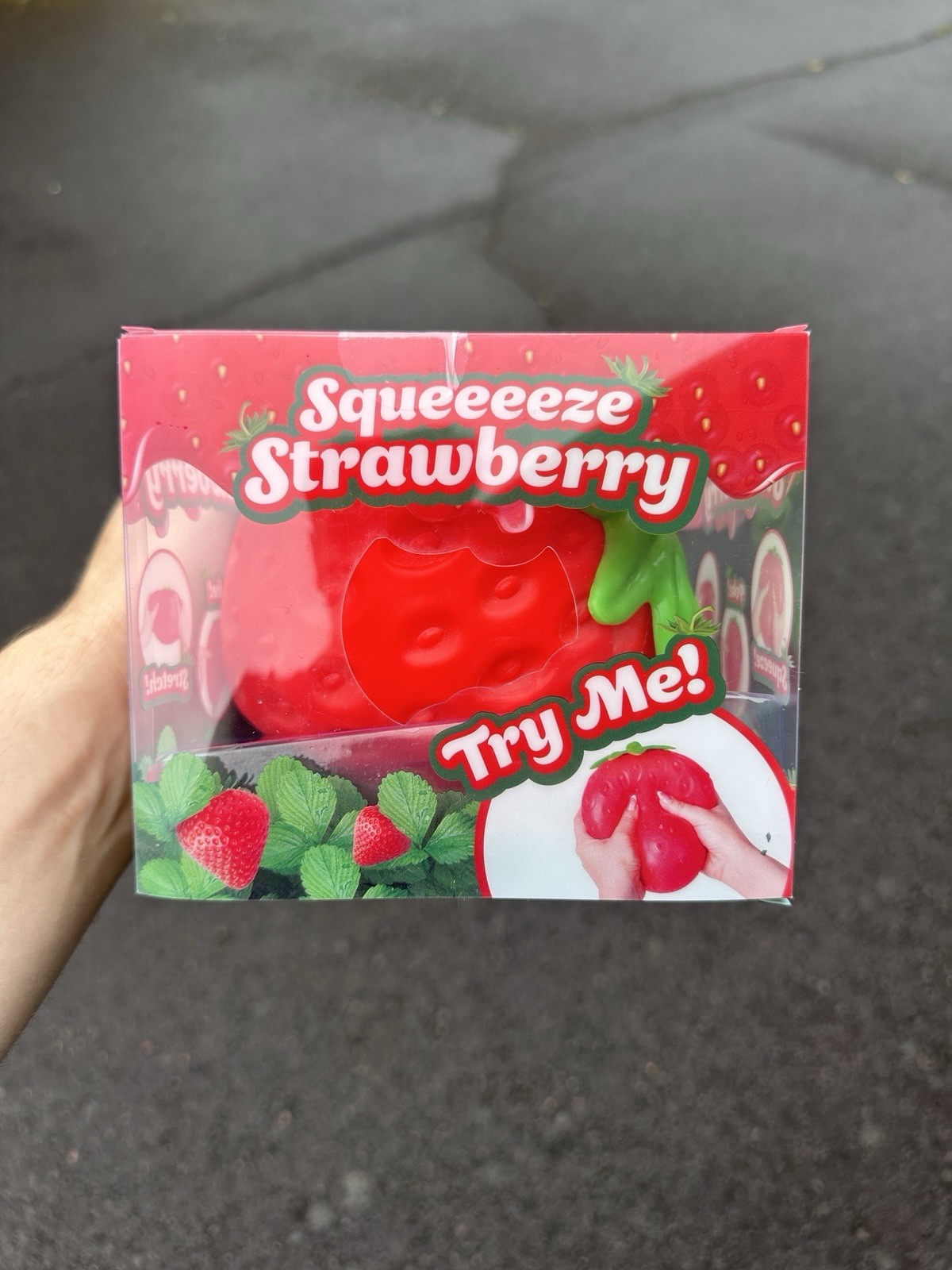 Sunny Days Squeezy Strawberry Jumbo Squishy Toy Red Sensory Toy New