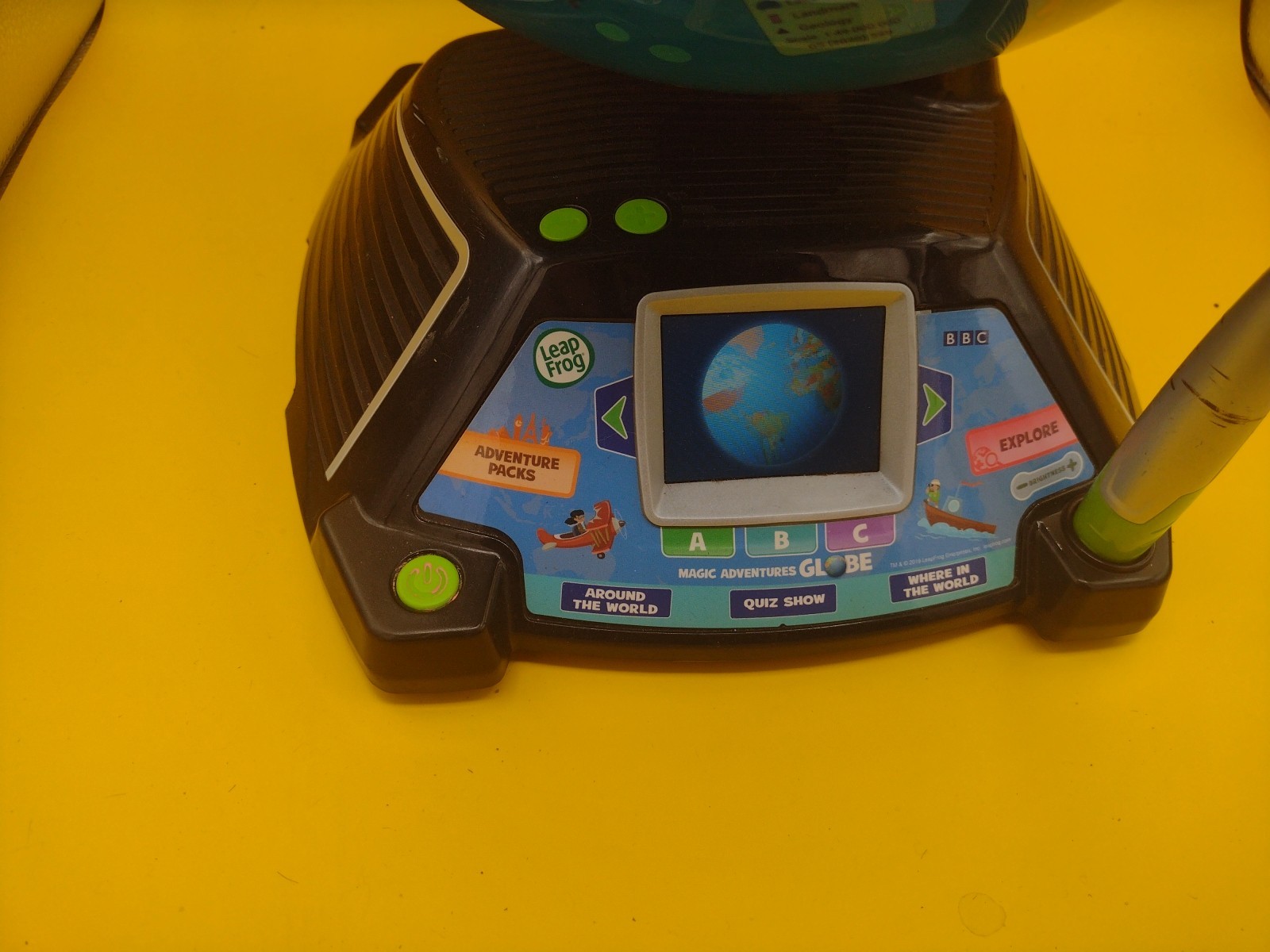 LeapFrog Magic Adventures Globe BBC Educational Interactive Toy & Stylus TESTED