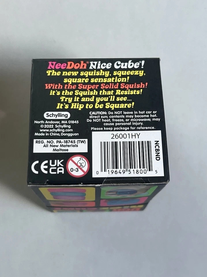 NeeDoh Nice Cube Super Solid Squish Squeeze Toy pink