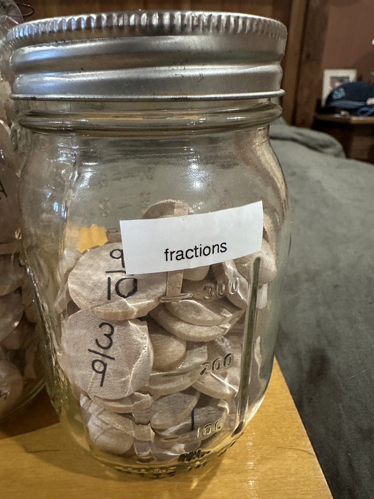 Montessori Hundred Frame w/ Grammar & Math Pegged Coins Set