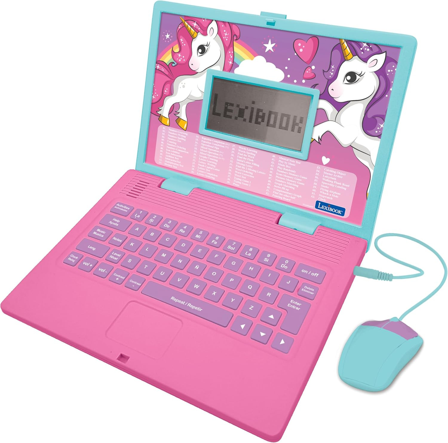 – Unicorn Educational and Bilingual Laptop Spanish/English – Toy for Children wi