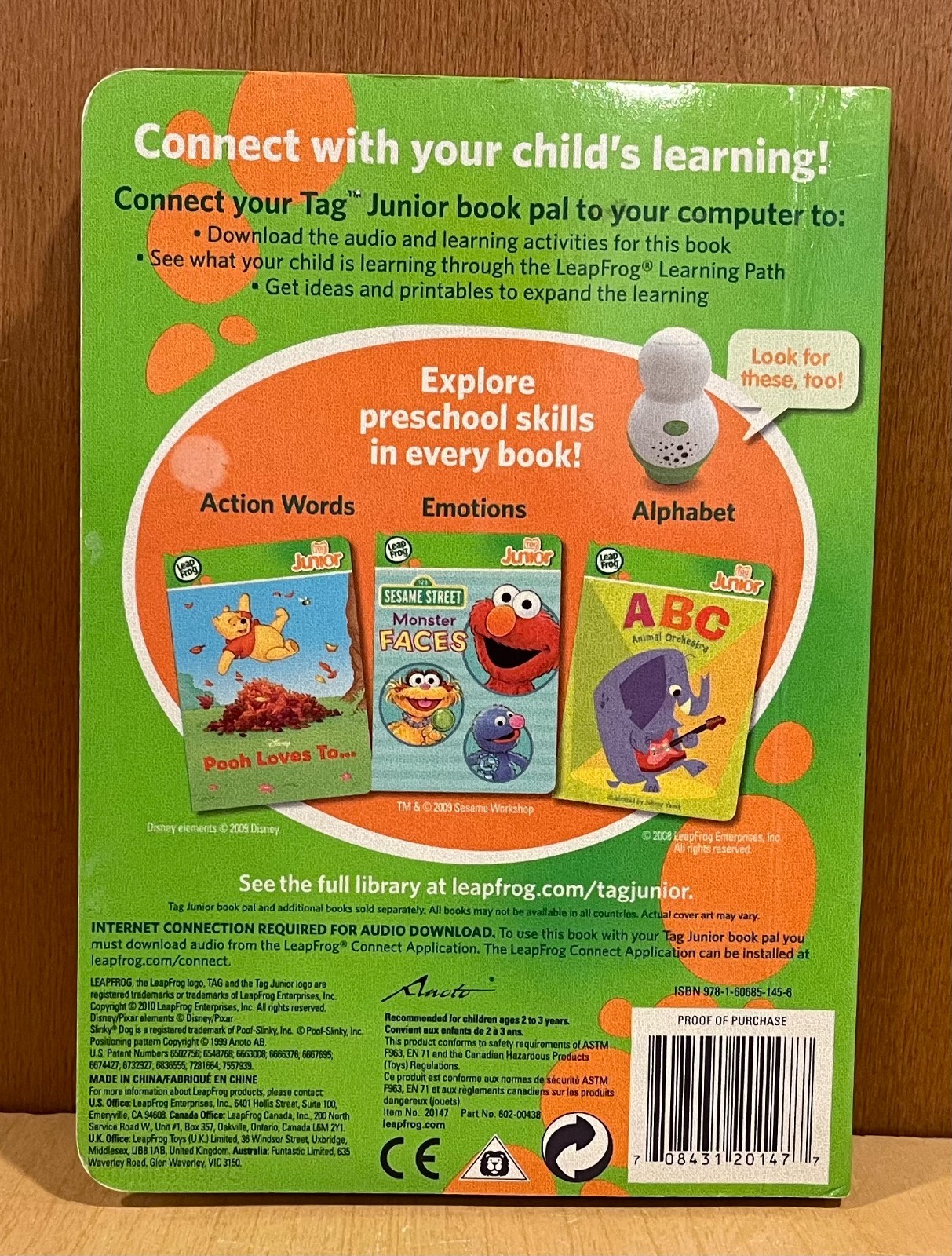 Leap Frog Leapfrog Tag Junior (6) Hardcover Books Dora Toy Story Panda Numbers