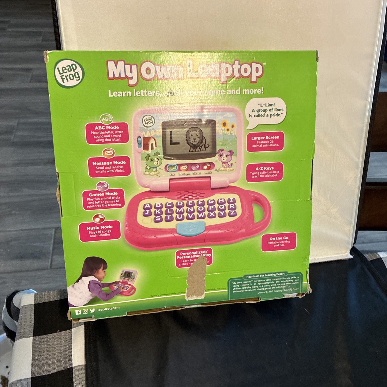 LeapFrog My Own Leaptop Interactive Educational Learning Laptop in Pink NIB