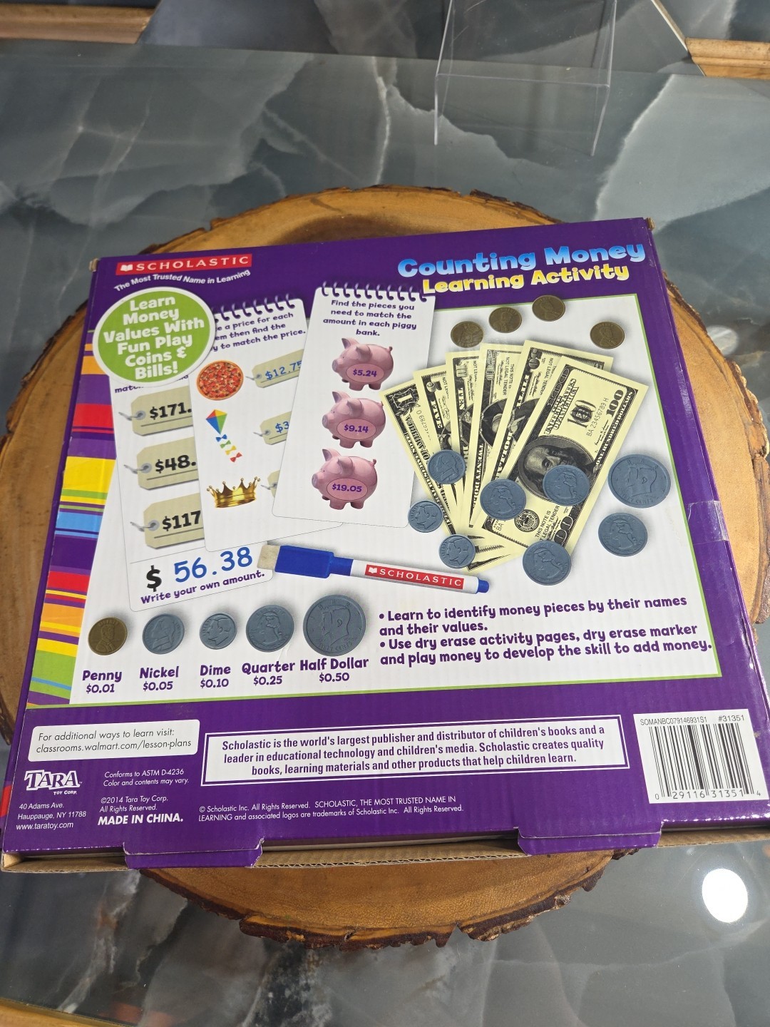 Scholastic Counting Money Dry Erase Learning Activity Set K-2