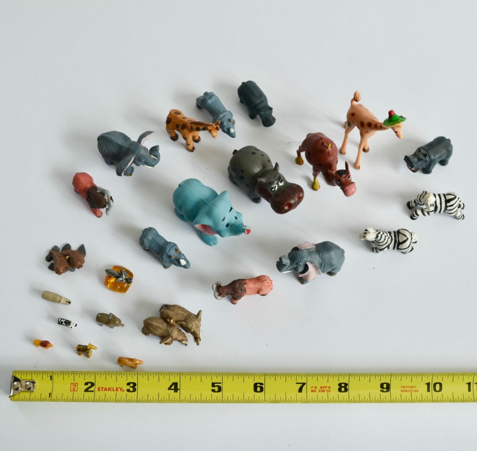 Large Lot Miniature Animal Figurines Toy Figures Hallmark Hong Kong Vintage