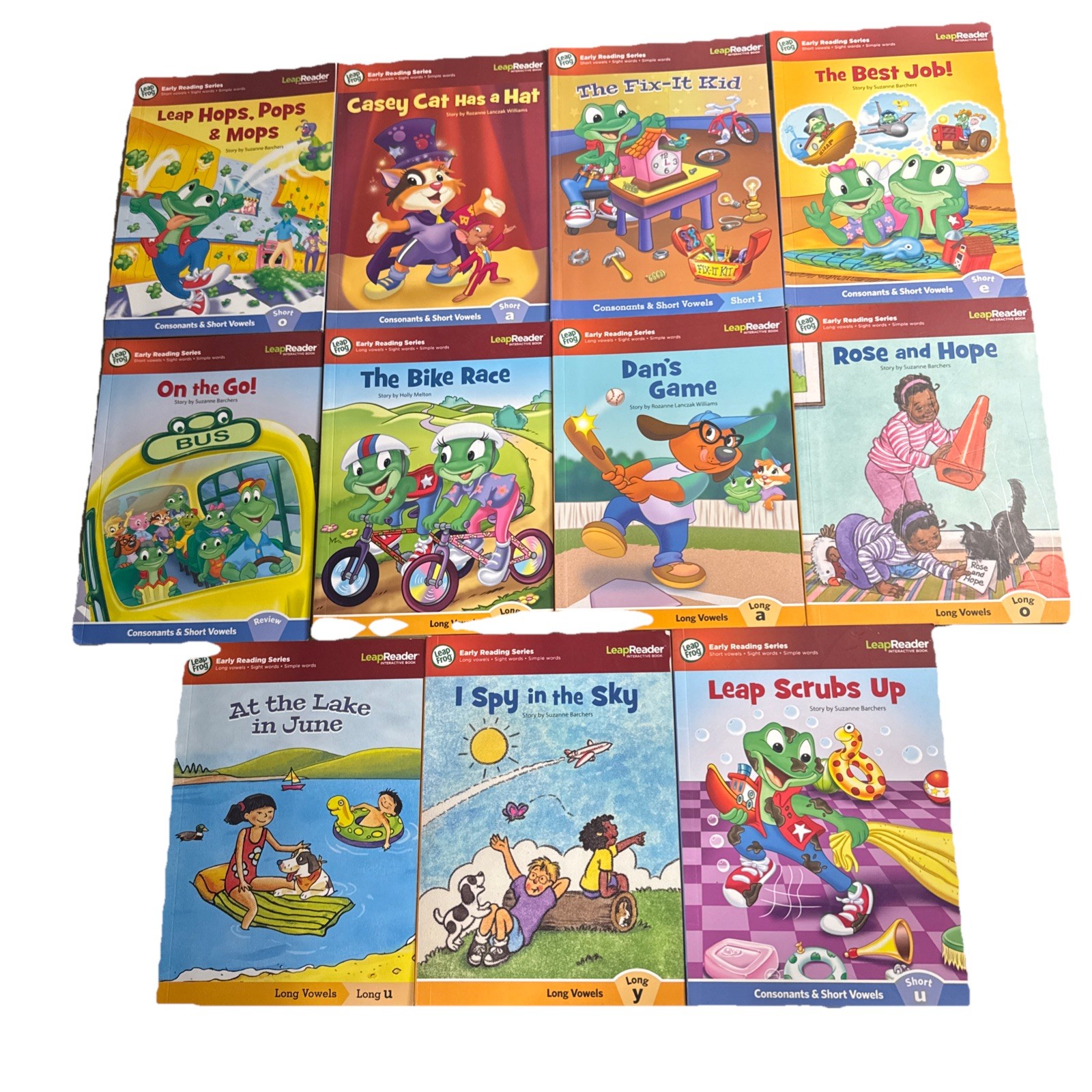 Lot of 11 Leap Frog Early Reading Series Leap Reader Interactive Books C