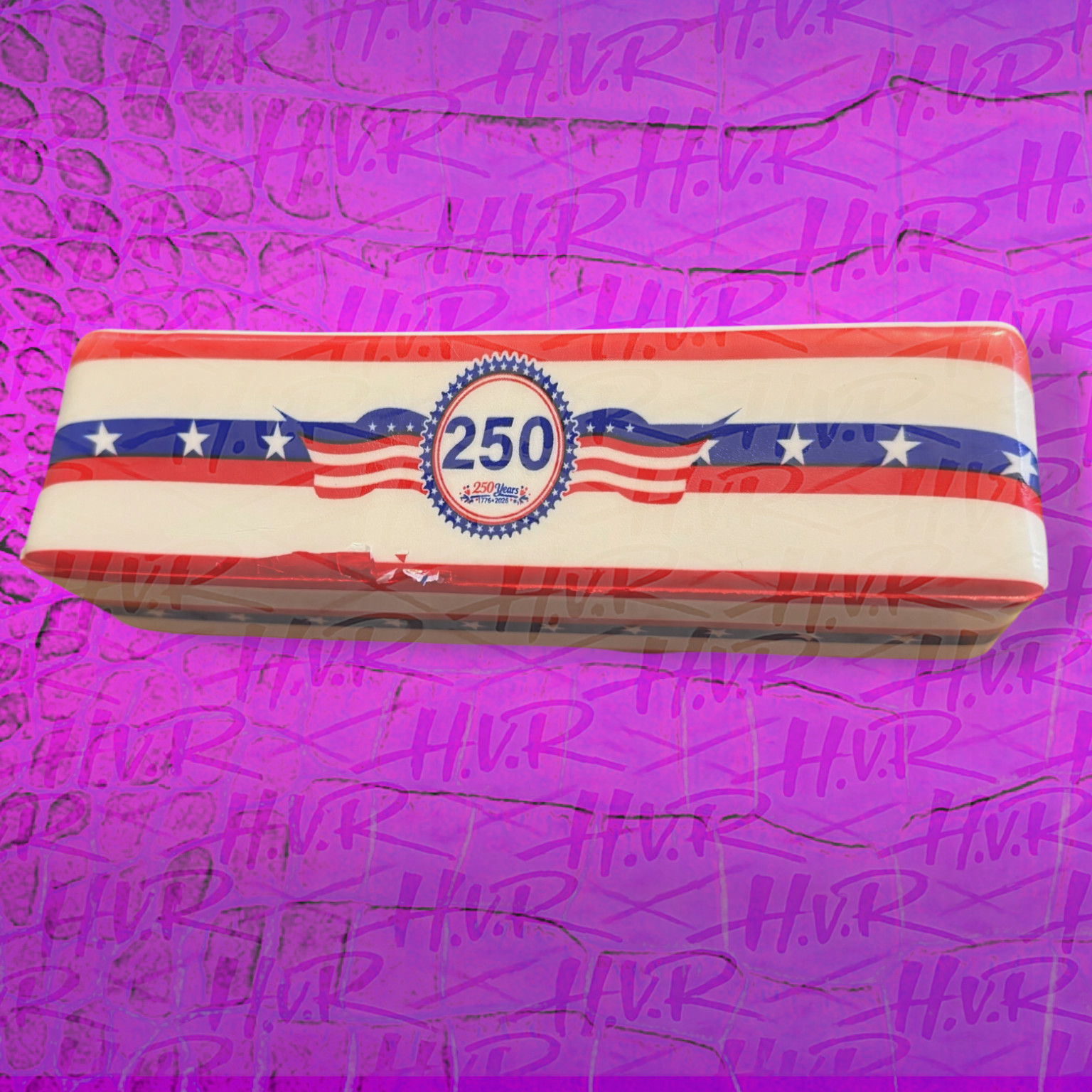 Butter Stick Squishy Fidget Toy with Red White and Blue Design 1pc!