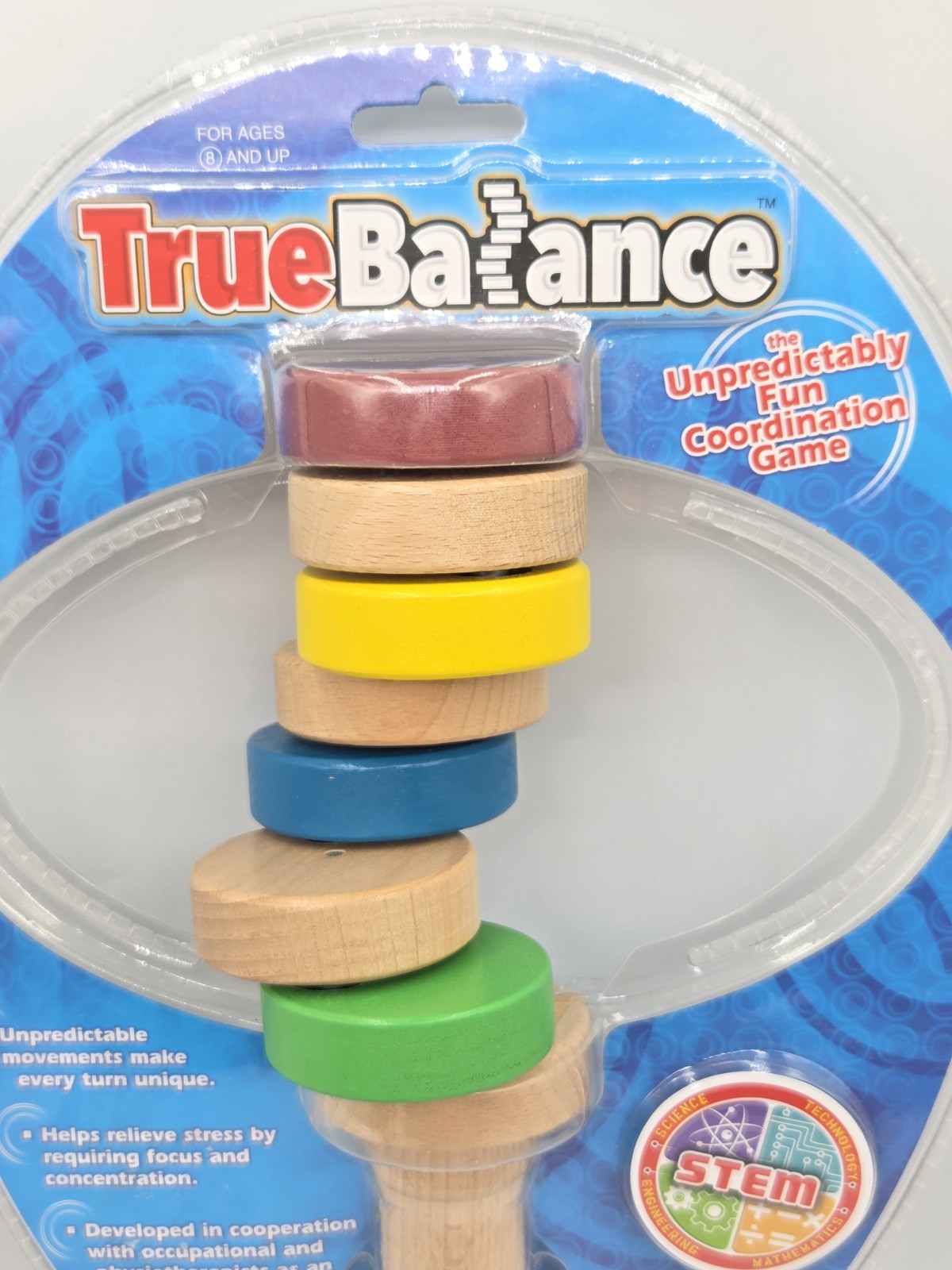New True Balance STEM Coordination Excite Multi Motor Skill Game Handheld Wooden