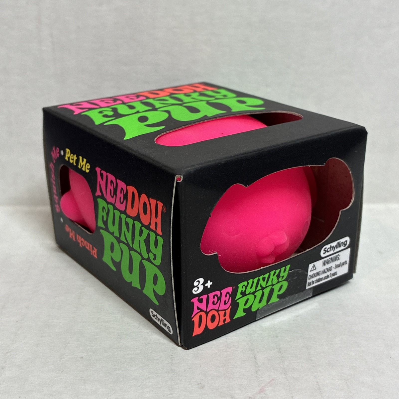 Authentic NEEDOH Funky Pup DOG Nee Doh Stress Ball SQUISHY Fidget PINK New