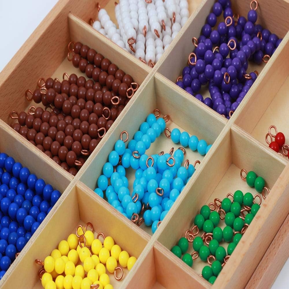 Montessori Counting Beads Checker Board Math Games & Teaching…