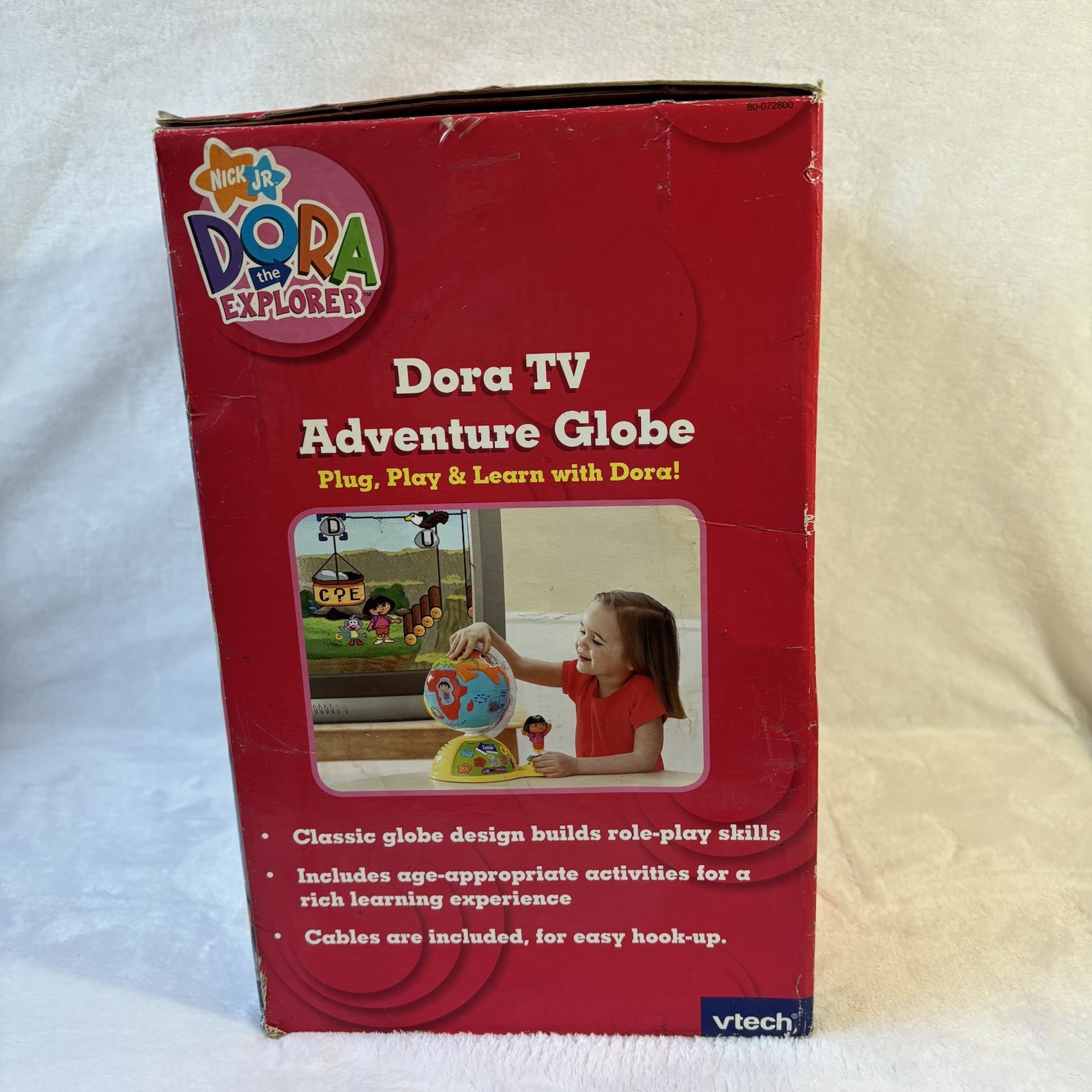 2007 VTech Dora The Explorer TV Adventure Globe Plug N Play Game NEW In Open Box