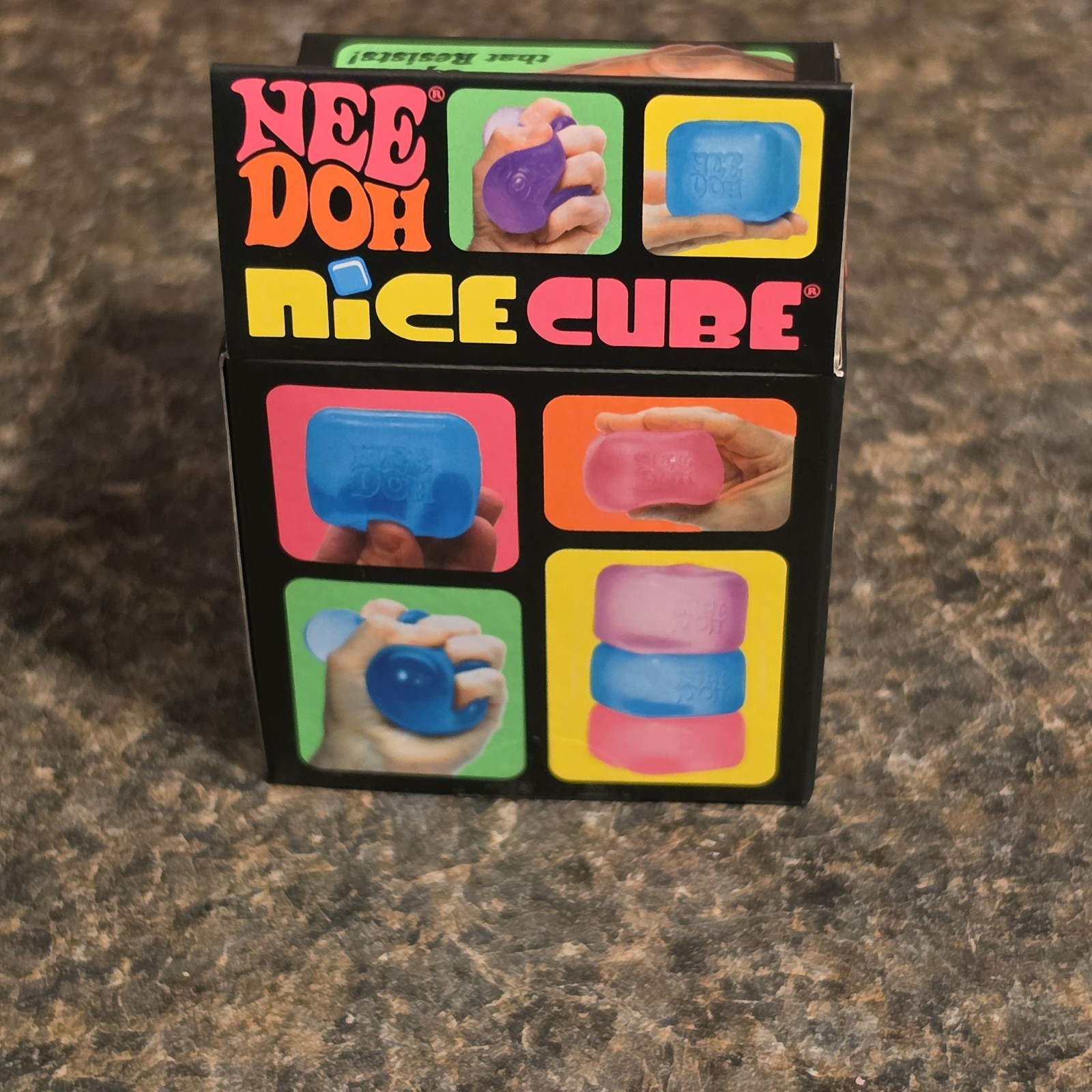 Schylling NeeDoh Nice Cube Pink Stress Ball Sensory Toy Square Shape Brand New