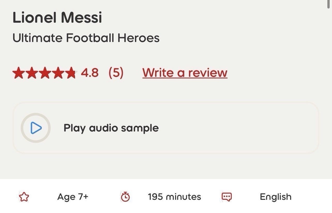 Messi Soccer Tonie Clever 3+ hrs. Content U.K. Exclusive English Toniebox Tonies