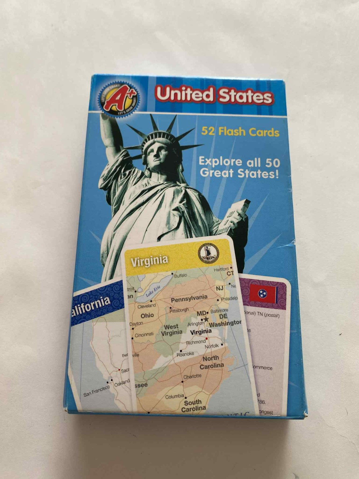 A+ Flash Cards by Creative Edge – Explore United States 52 flash cards VERY GOOD