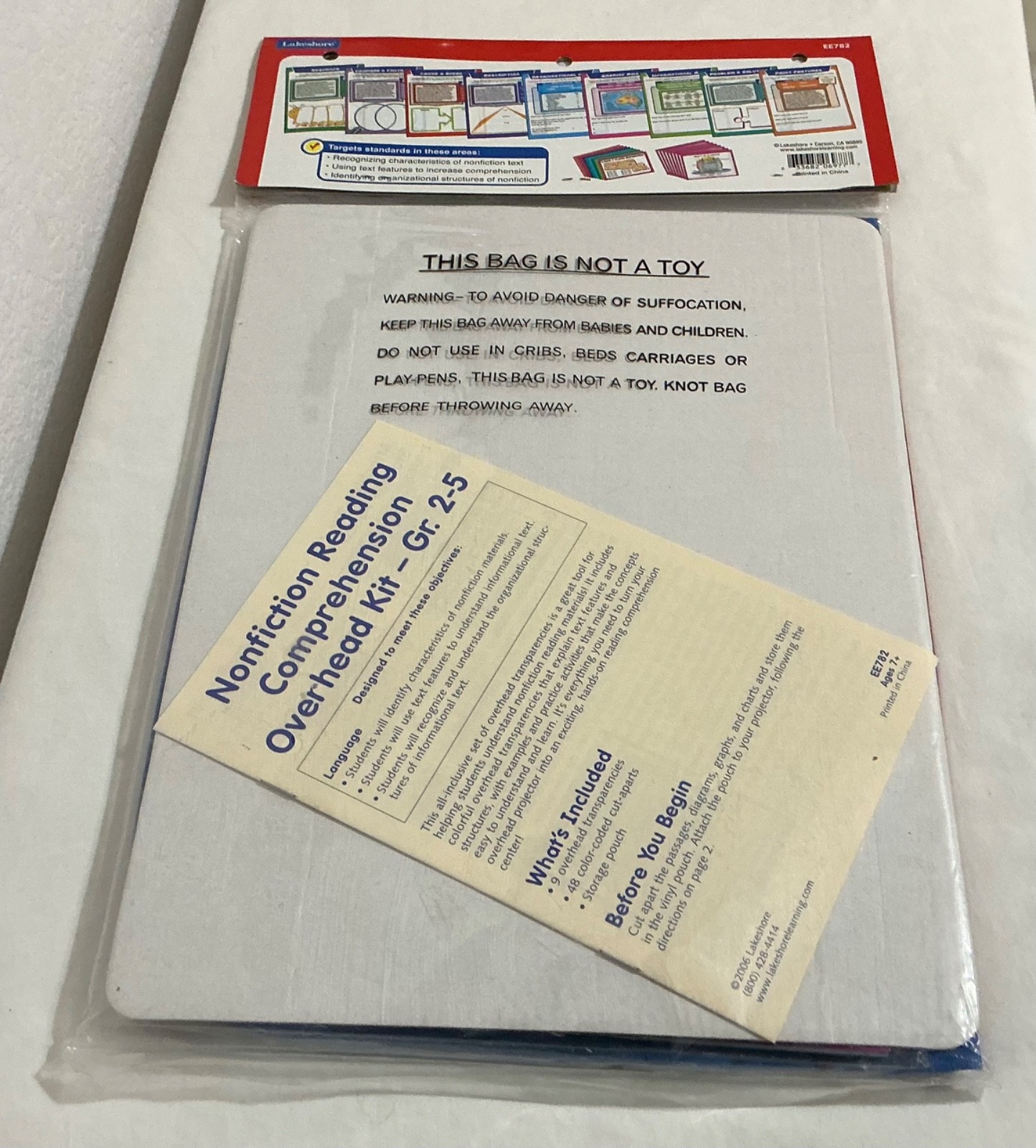 Nonfiction Reading Comprehension Overhead Kit, Language Arts, Lakeshore, NEW