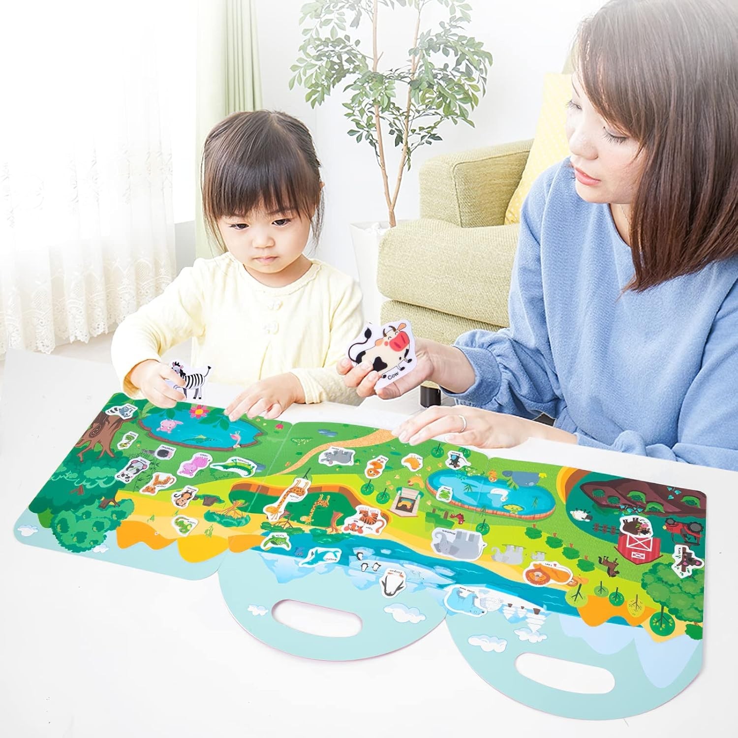 Jelly Reusable Sticker Books for Toddlers 1-3 2-4 , Portable Travel Toys Stic…