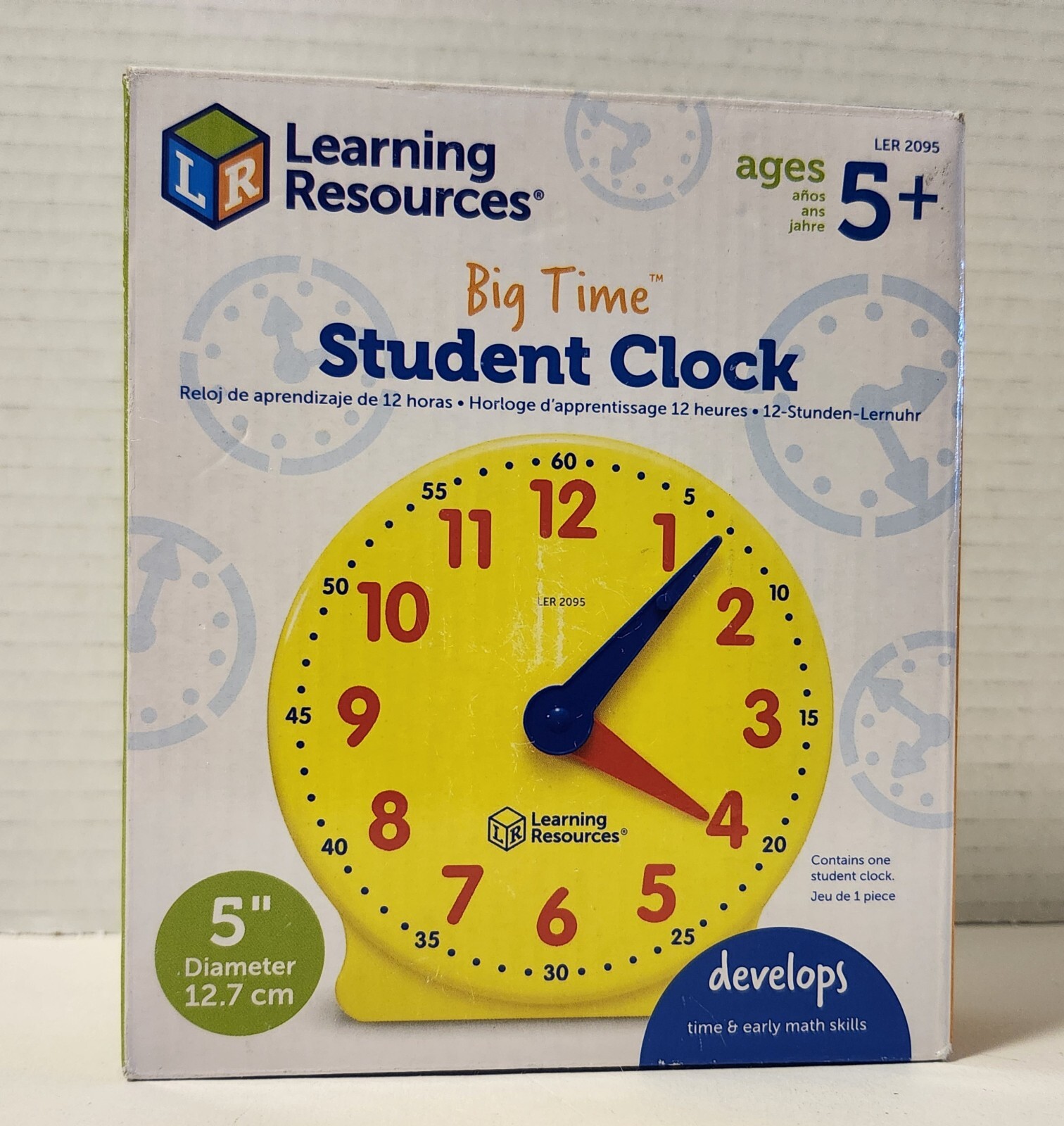 Learning Resources Big Time 12-Hour Clock Tell Time Educational Set