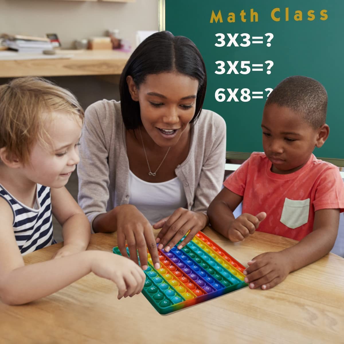 P00p with Numbers Multiplication Table Game Fidget Math Toys,Stress Relieving Fi