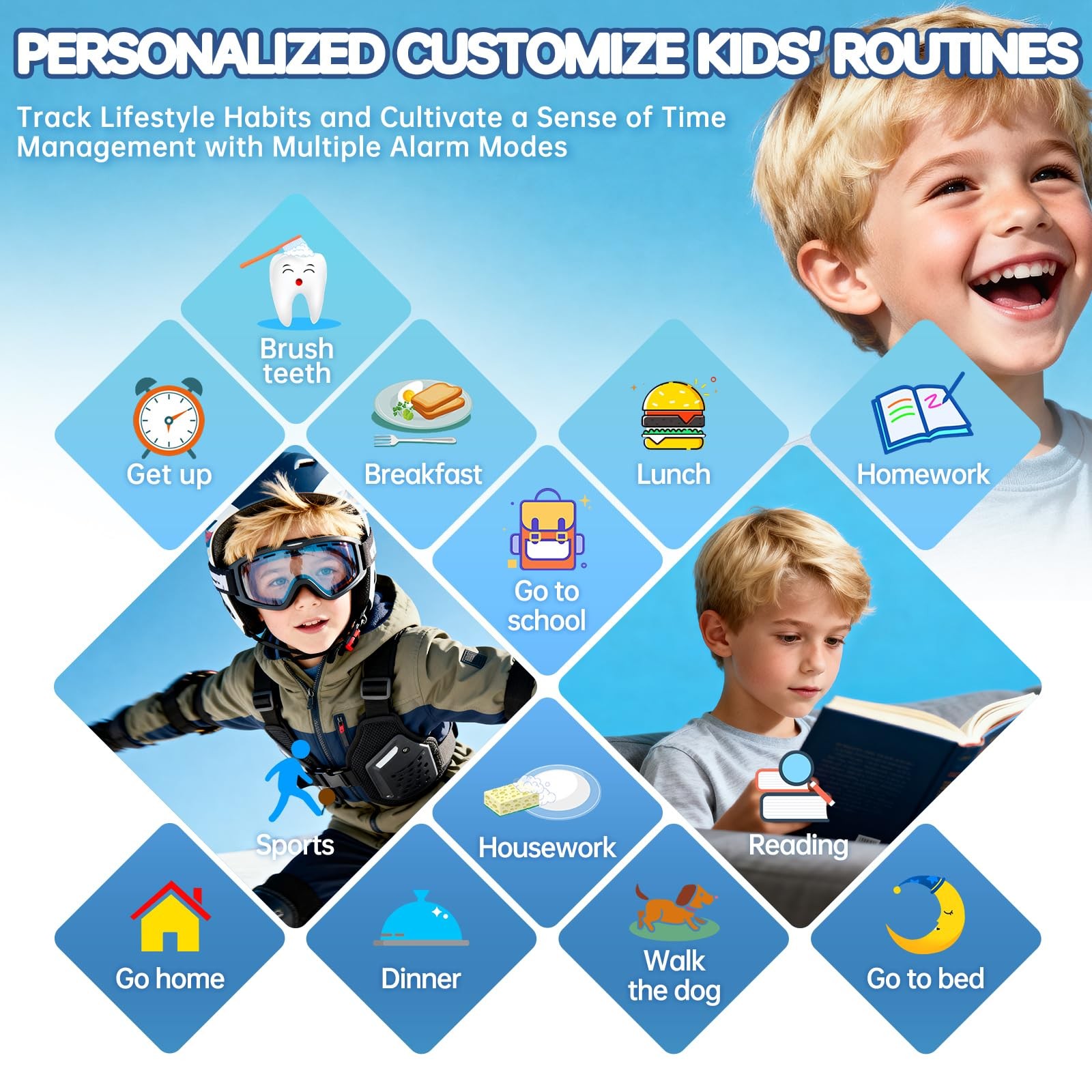 Smart Watch for Kids with 26 Puzzle Games, HD Touch Screen Kids Watch, Camera…