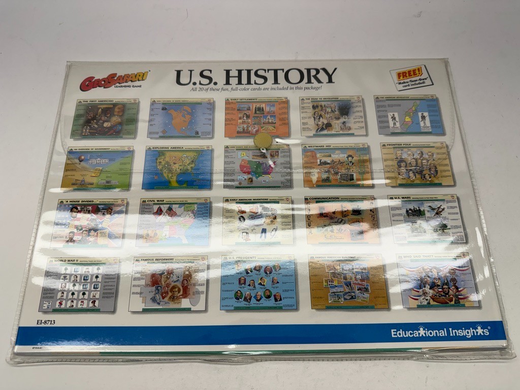 GeoSafari Geography Cards US History 10 Cards 20 Lessons EI-8713 Home School