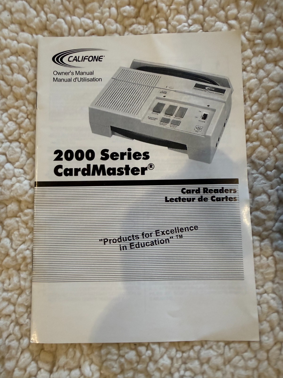 Califone Cardmaster Series 2000 Magnetic Card Reader Model 2010/2020