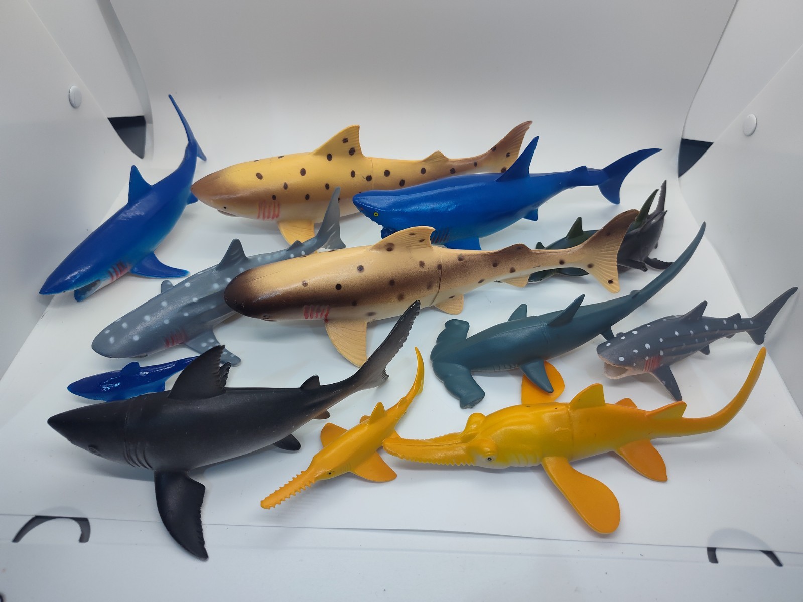 Mixed Lot of 36 Plastic Sea Animals Dolphins, Sharks, Whale, Turtles