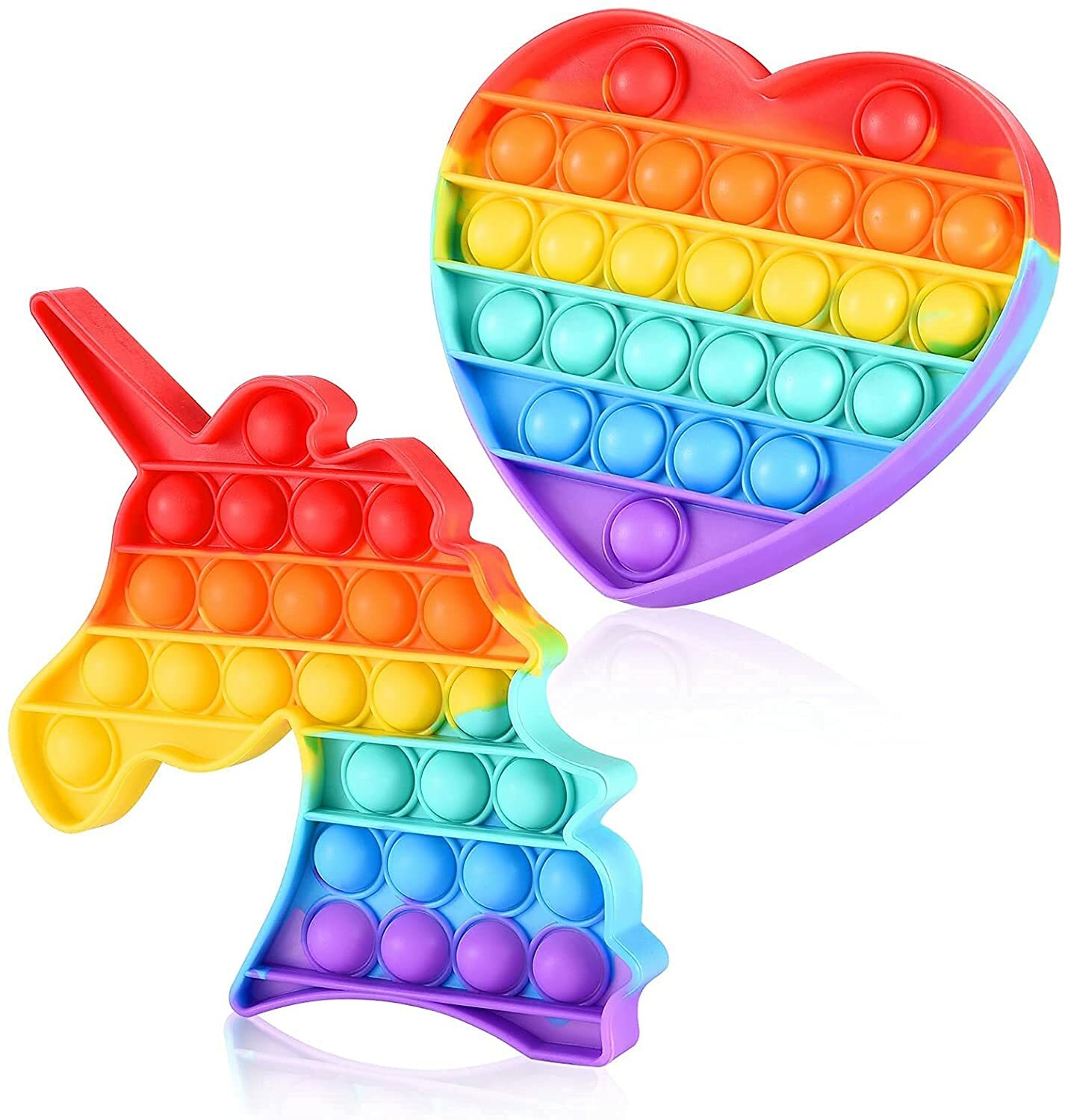 Popit Fidget Toy Push Bubble Sensory Stress Relief Kids Family Gift Game Rainbow