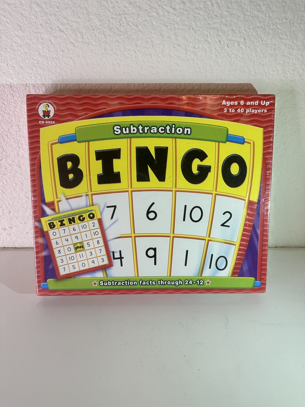 Bingo Subtraction Age 6 And Up 3 To 40 Players Carson-Dellosa Factory Sealed!