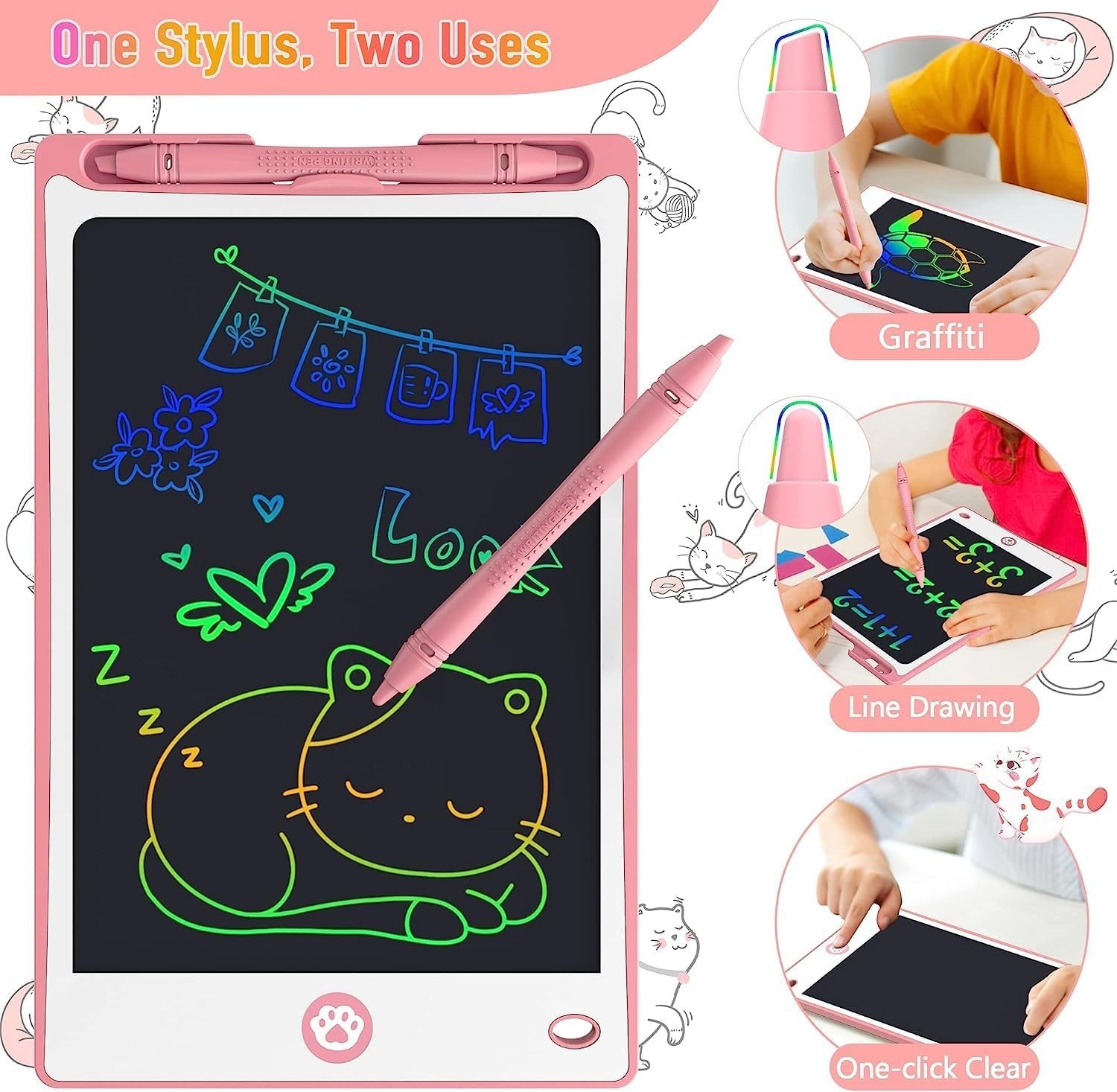 LCD Writing Tablet 8.8″ Kids Drawing Pad Toy for Boys Girls Ages 3–7
