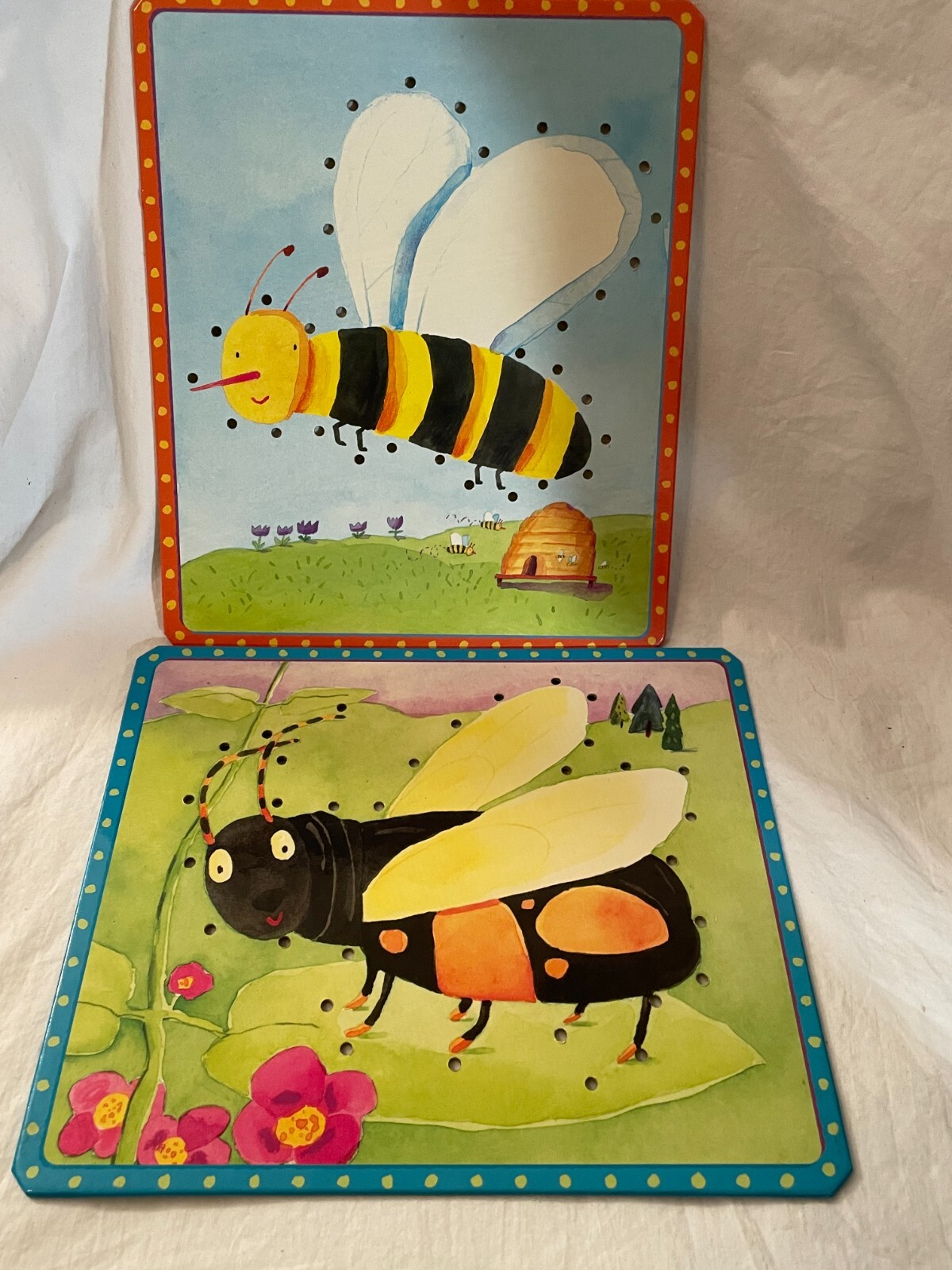 EeBoo More Friendly Bugs Lacing Cards (8 Cards & Laces)