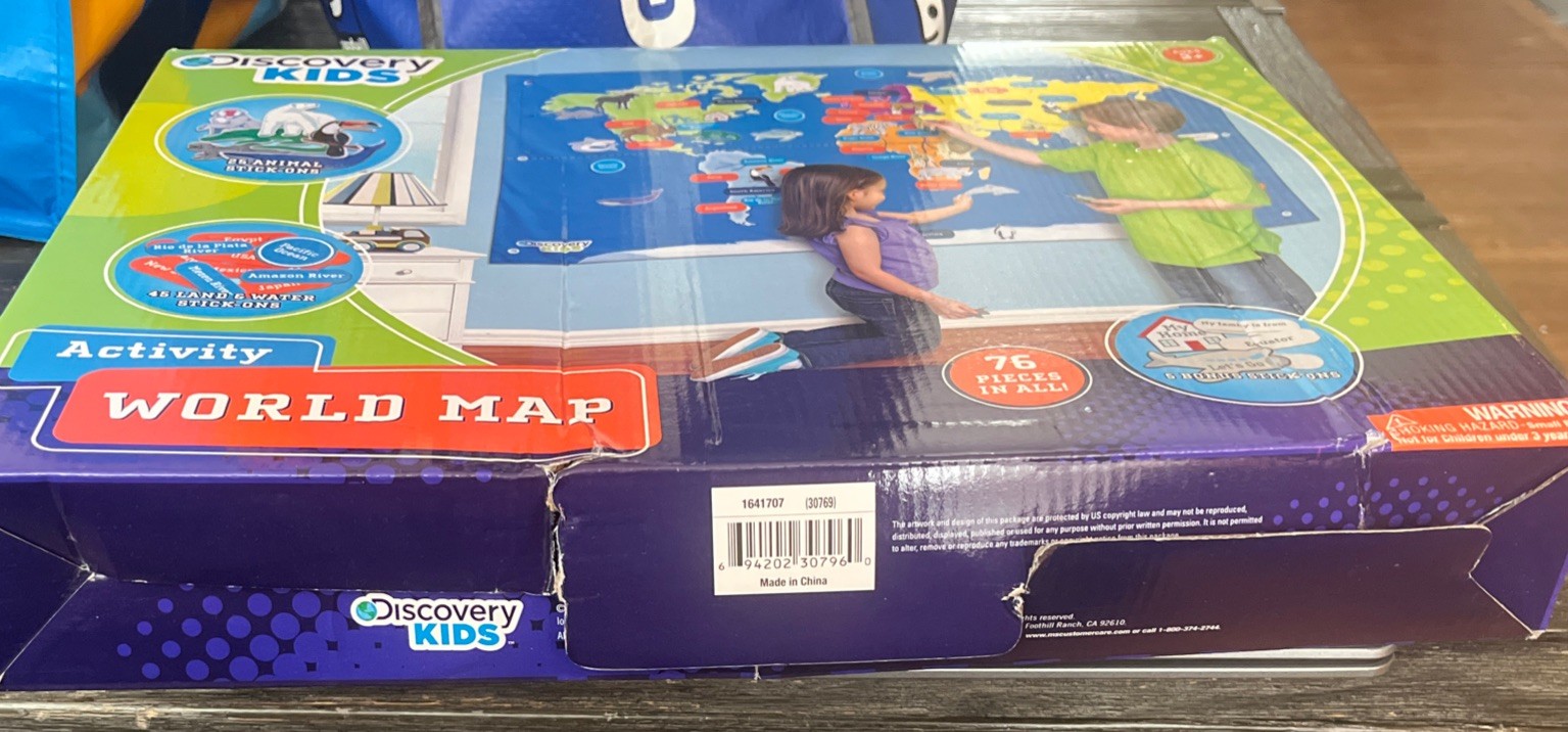 Discovery Kids Activity World Map 76 pieces ( New – Read)
