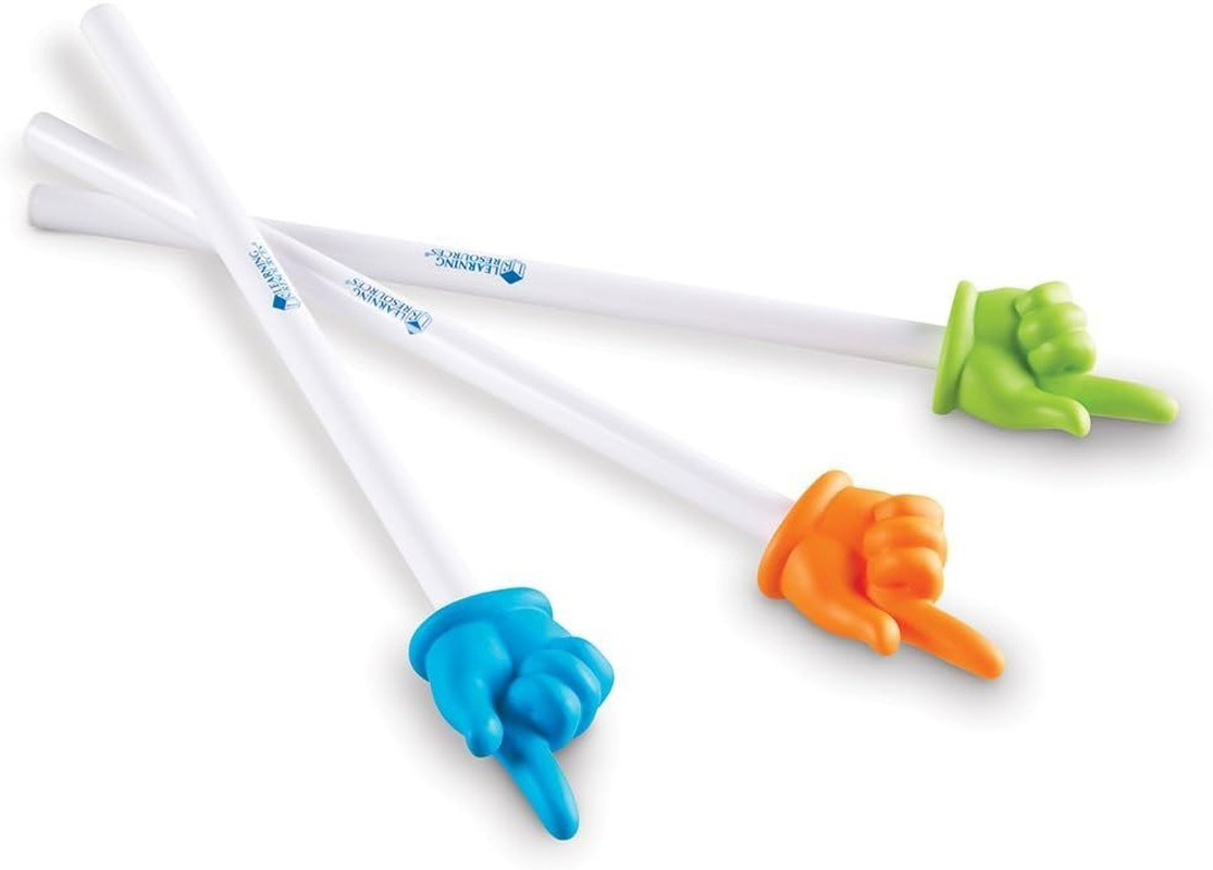 15 Inch Rainbow Hand Pointers, Set of 10 – Pointer Finger Stick for Classroom, F
