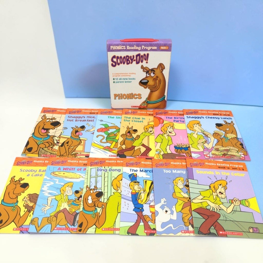 VTG 2005 Scholastic Scooby-Doo! Phonics Reading Program Pack 1 Complete 12 Books