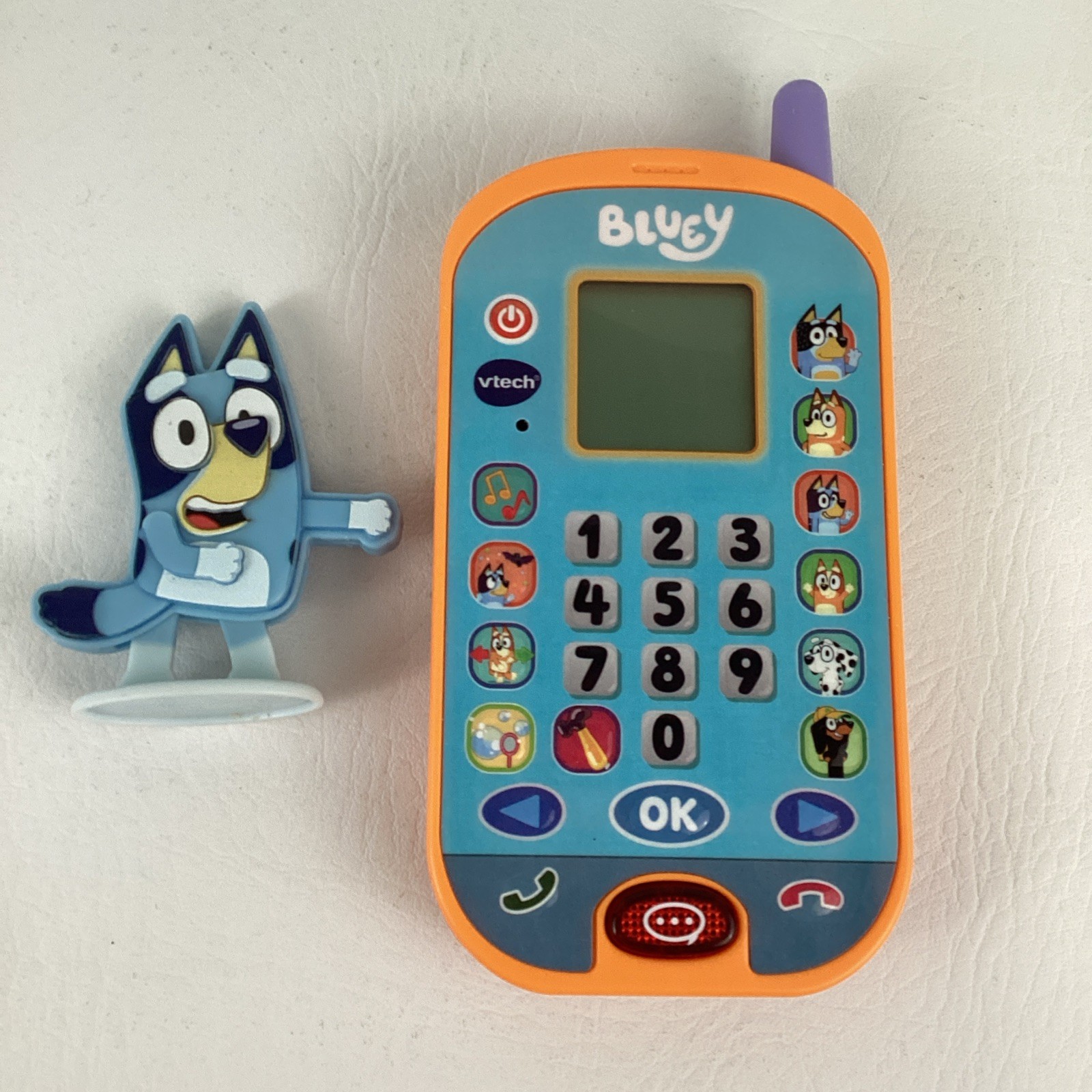 VTech Bluey Ring Ring Phone Handheld Electronic Toy Activity Chat Tested Lot