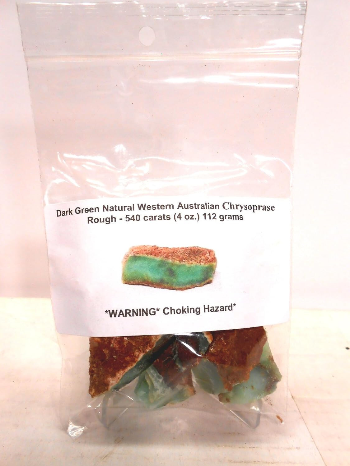 ROCK Western Australian Chrysoprase Natural Dark Green for Tumbling Cabbing 4 OZ