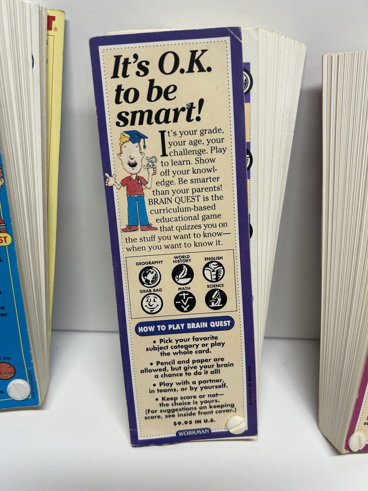 Vintage BrainQuest 3rd,6th&7th Grade Cards 1500 Q&A plus 3rd/4th Grade Card Game