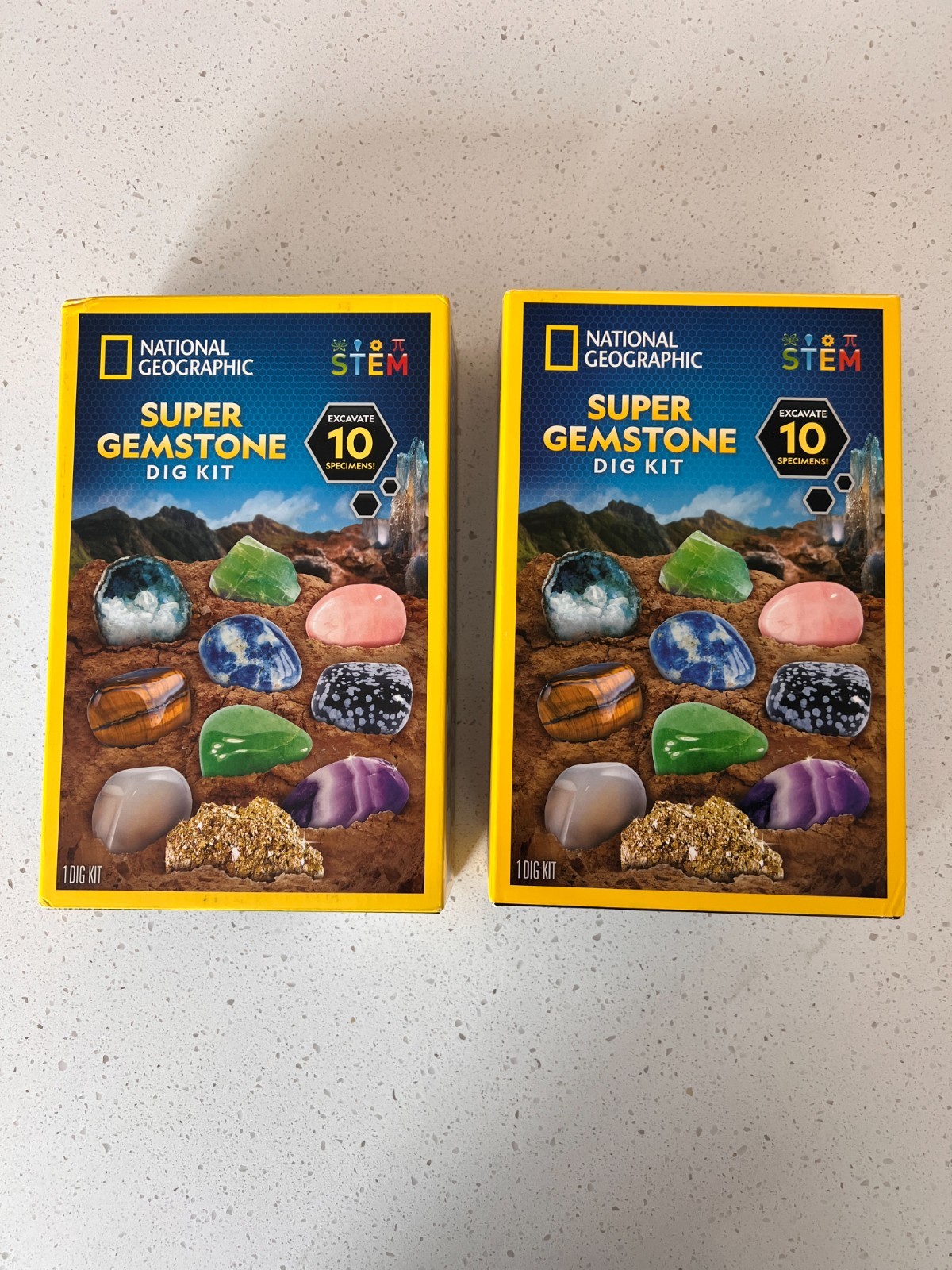National Geographic Super Gemstone Dig Kit Set of 2 STEM Never Used, New