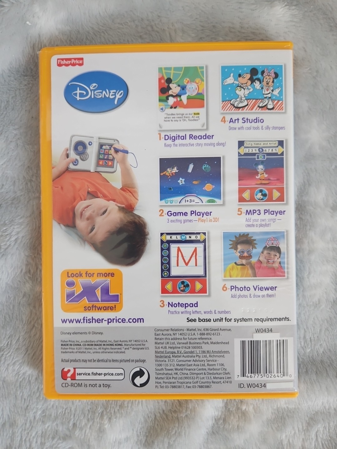 Fisher Price iXL Learning System Games Lot of 4 Games Cars Shrek Mickey Mouse