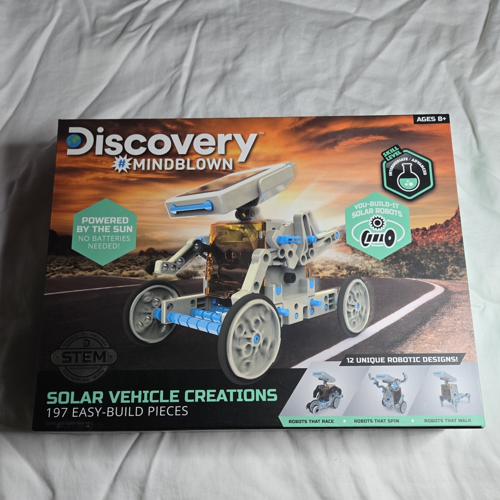 Discovery #Mindblown Solar Robot Creation Kit 197-Piece STEM 12-in-1 New