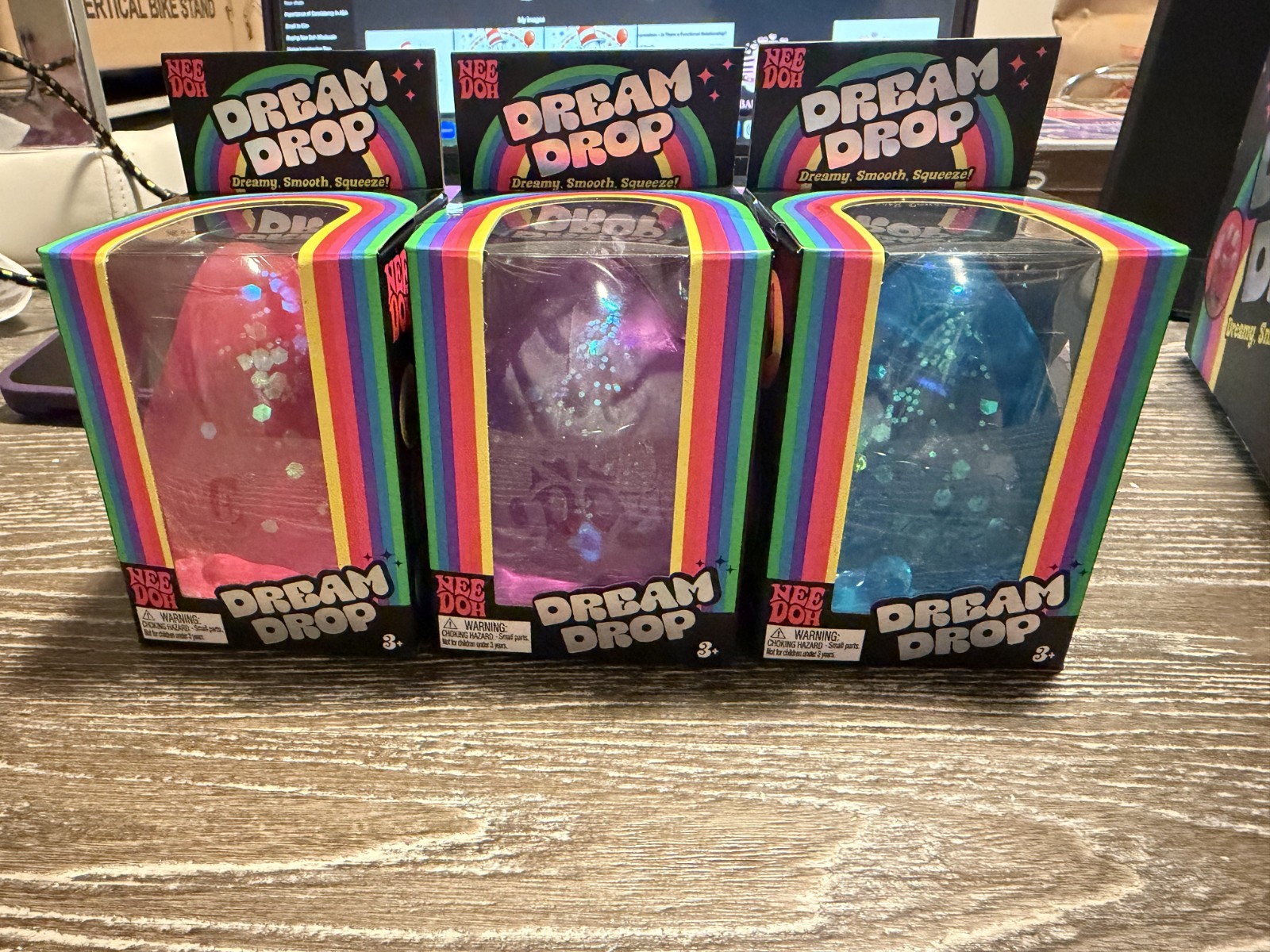 NeeDoh Dream Drop: Sensory Toy/Fidget – (Colors: Blue, Pink, Purple) 1 Per Order