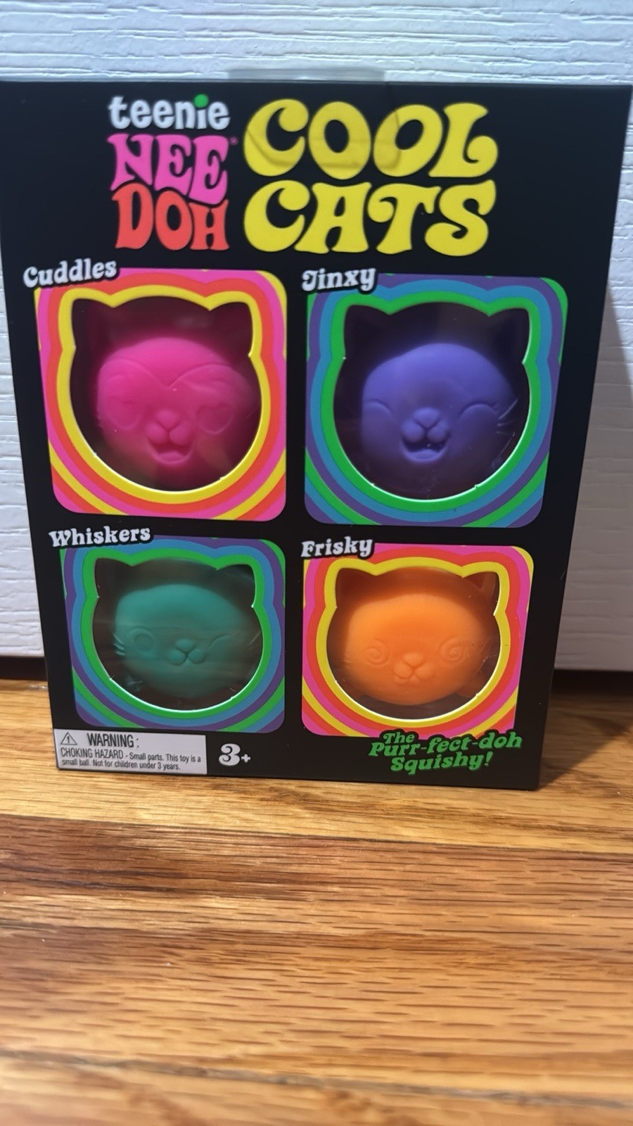 NeeDoh Teenie 4 Pack Nee Doh Cool Cats Pack of Four New Sealed