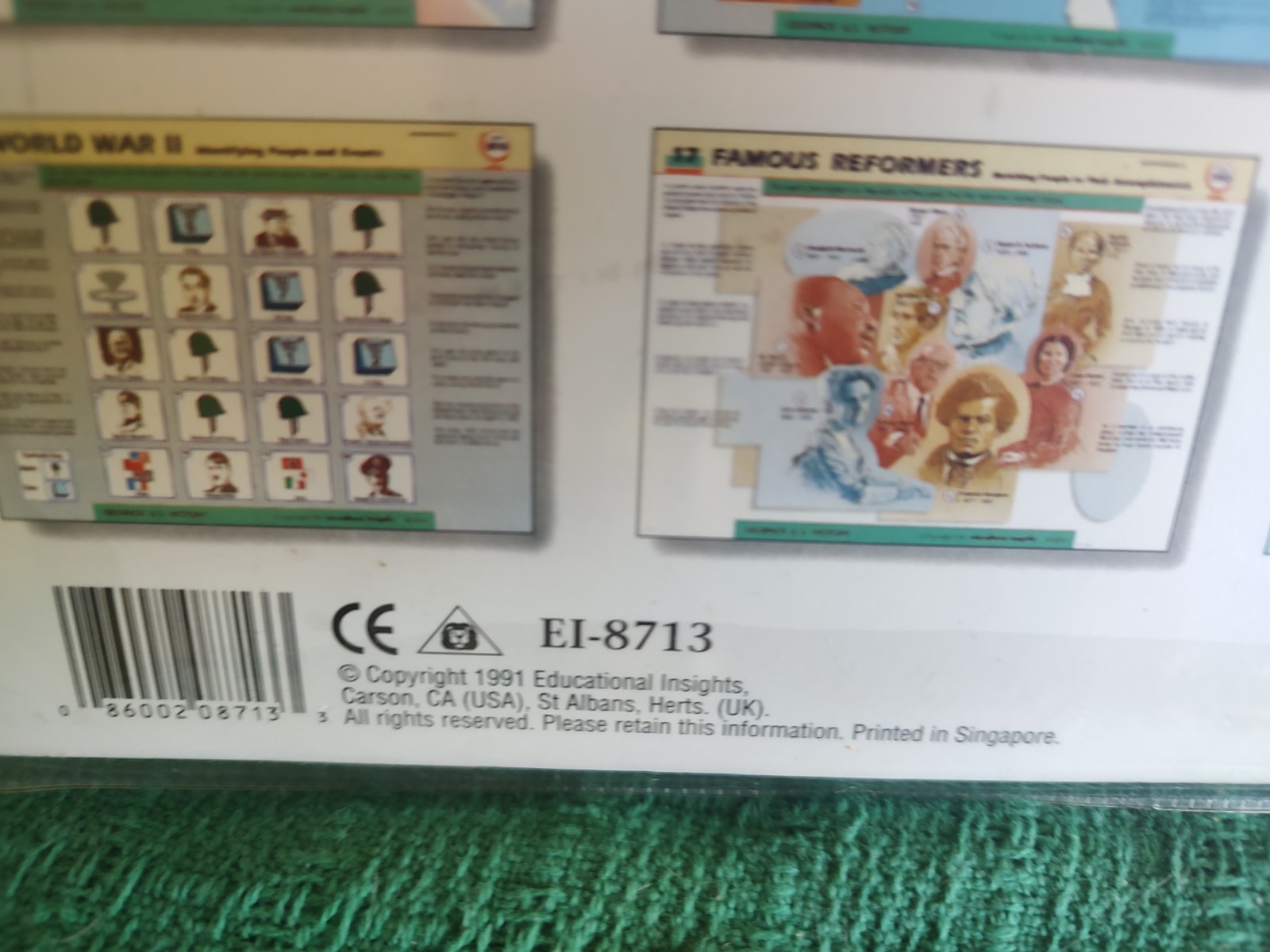 Lot Of 2 Geosafari Electronic Learning Game Cards, New, Complete, 1991