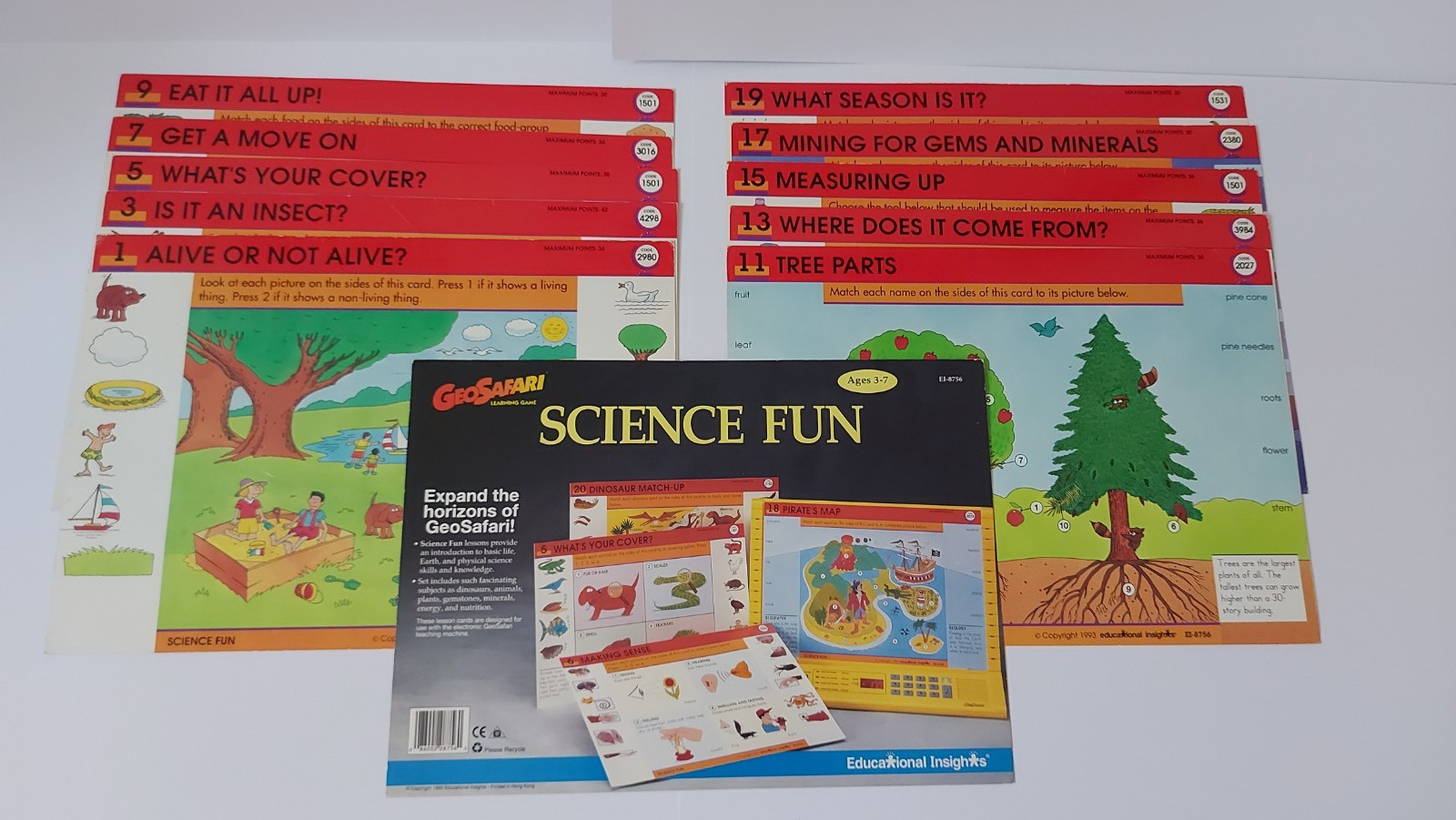 Vintage GeoSafari Electronic Learning Game EI-8700 11 sets 29 cards Tested WORKS
