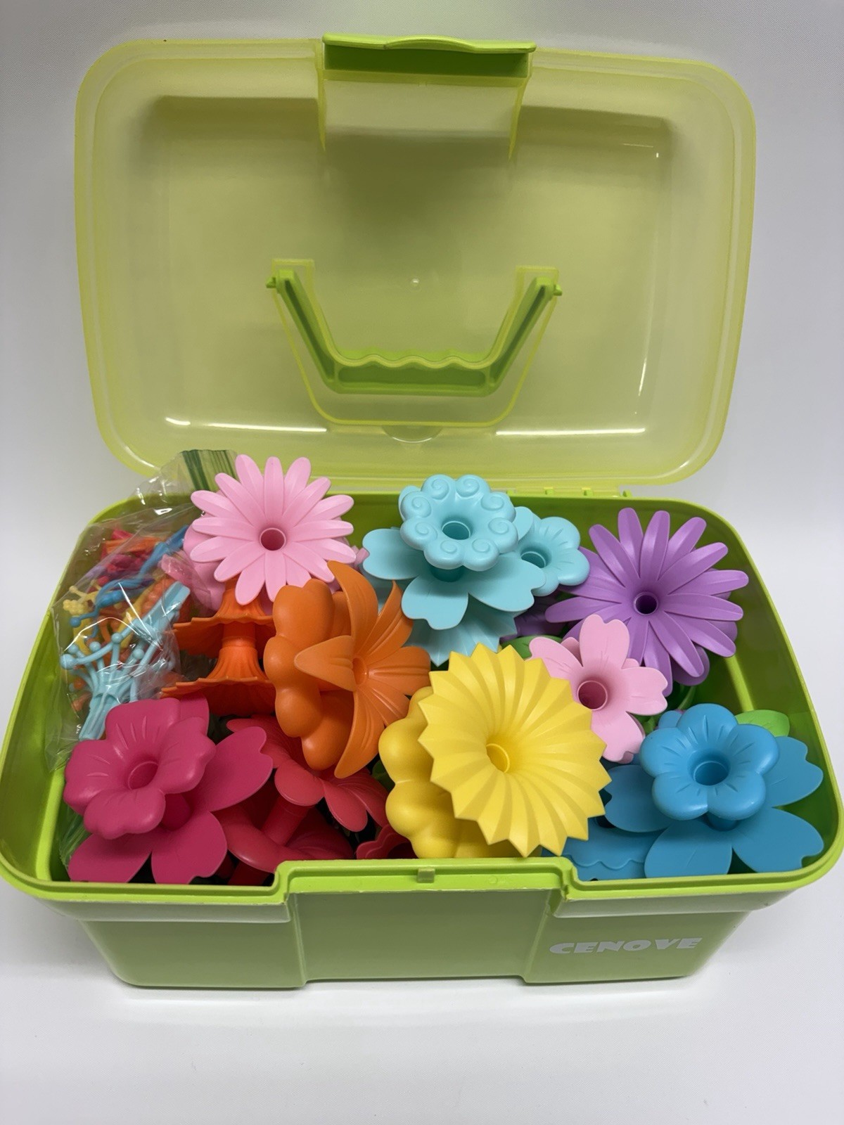 CENOVE Flower Garden Building Toy Set 115 PCS STEM Educational w/ Case