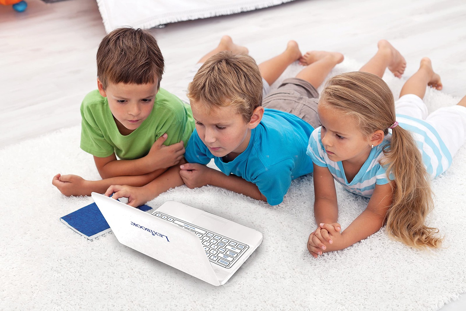 Lexibook – Educational and Bilingual Laptop Medium, White / Blue