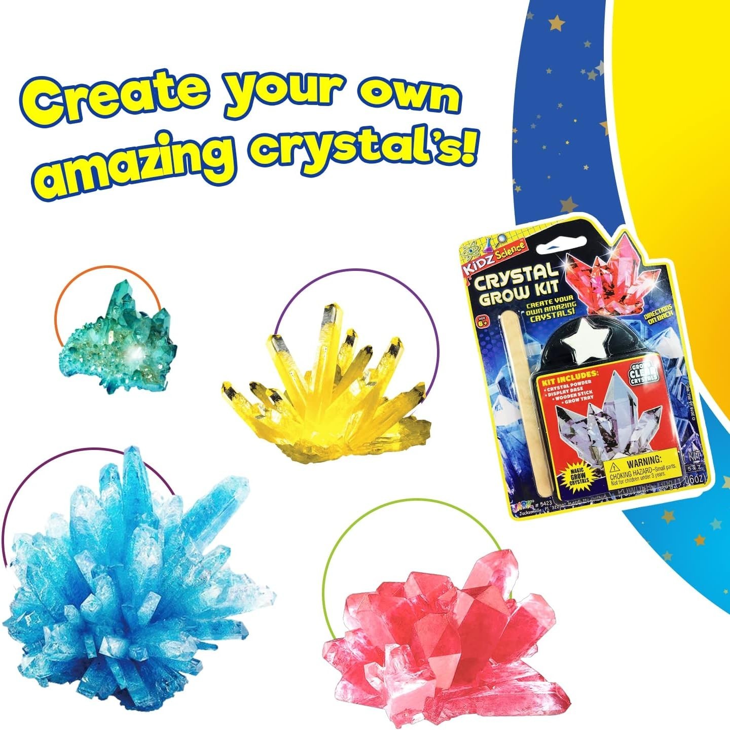 Magic Crystal Growing Kit 1 Mineral Toy Set DIY Science Experiments for Kids …