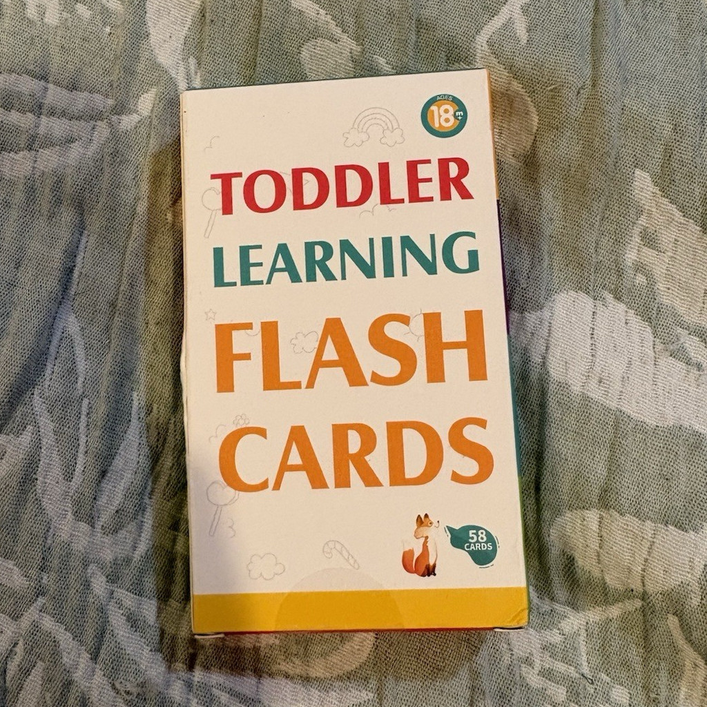 Toddler Learning Flash Cards 58-Card Set Letters Numbers Shapes Colors 18M+
