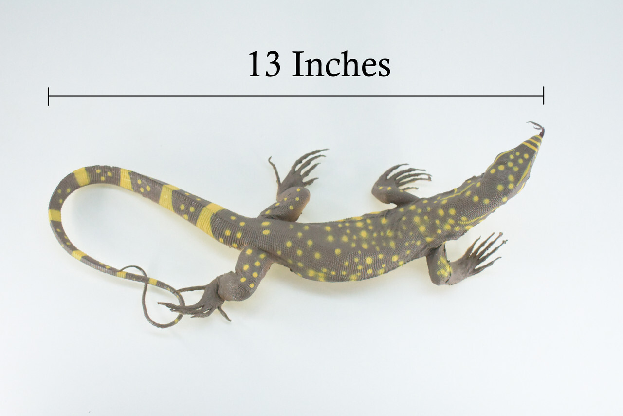 Realistic Monitor Lizard Toy Hard Rubber Lizard, Reptile, Model, 13″ IM20 B656